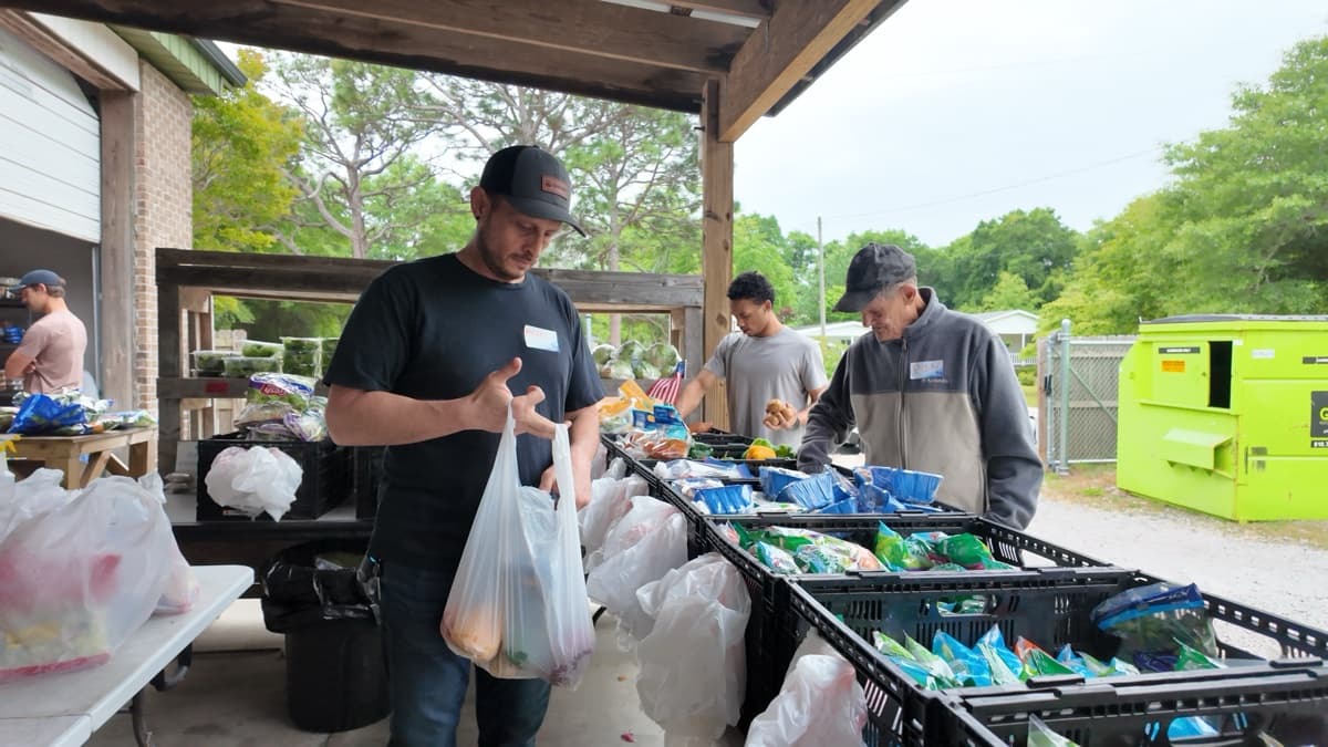 Bagging groceries on a quarterly VTO day