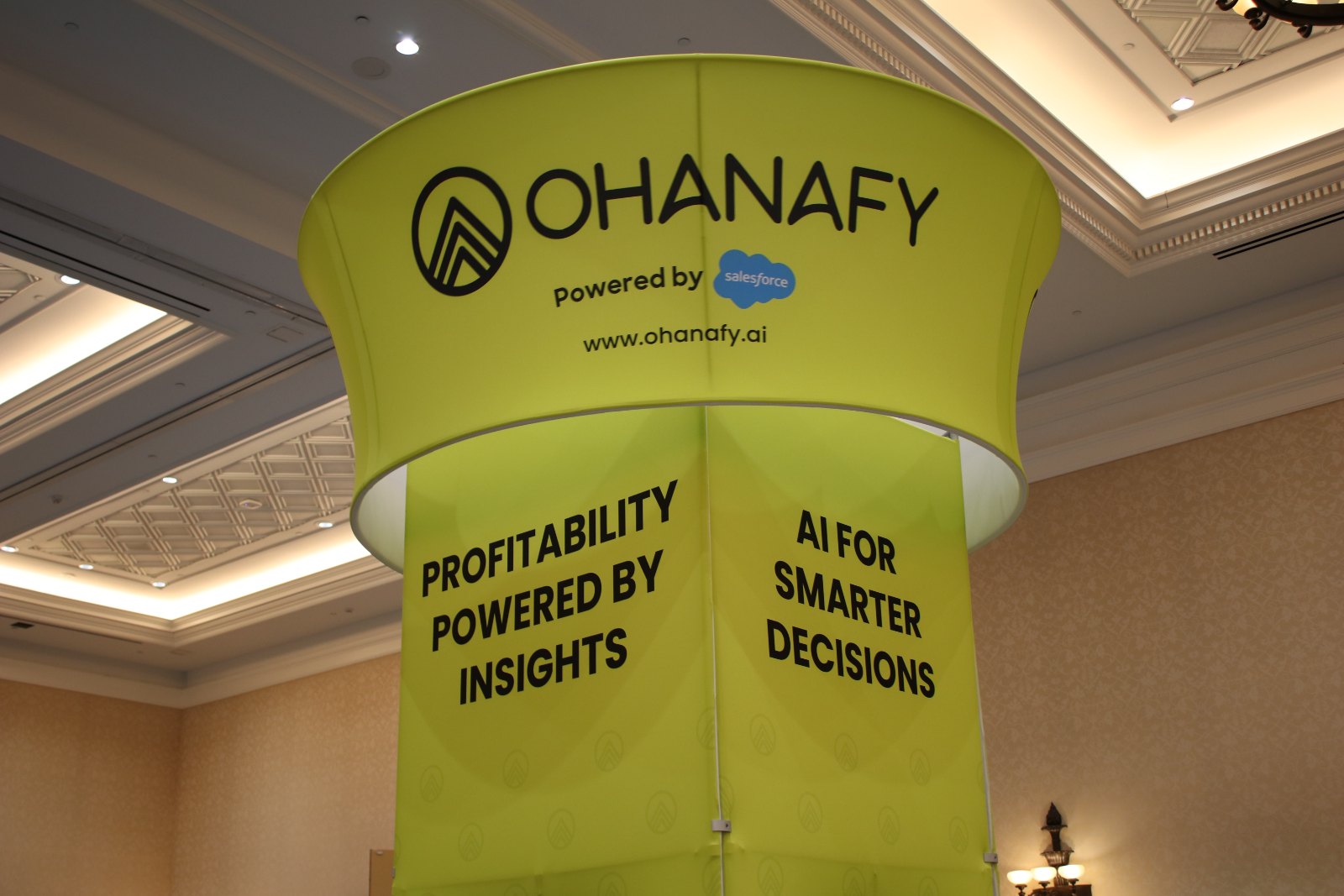 The giant yellow Ohanafy tower at NBWA Annual 2025